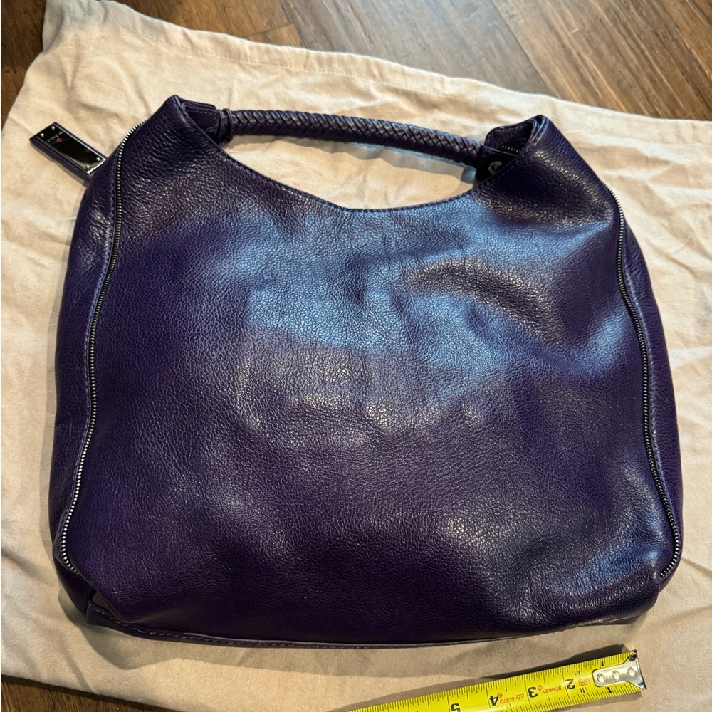 Michele Deep Purple Leather Shoulder Bag